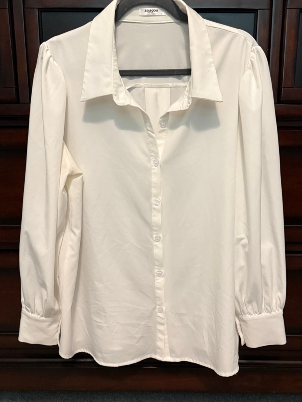 White Women’s Button-Down Shirt